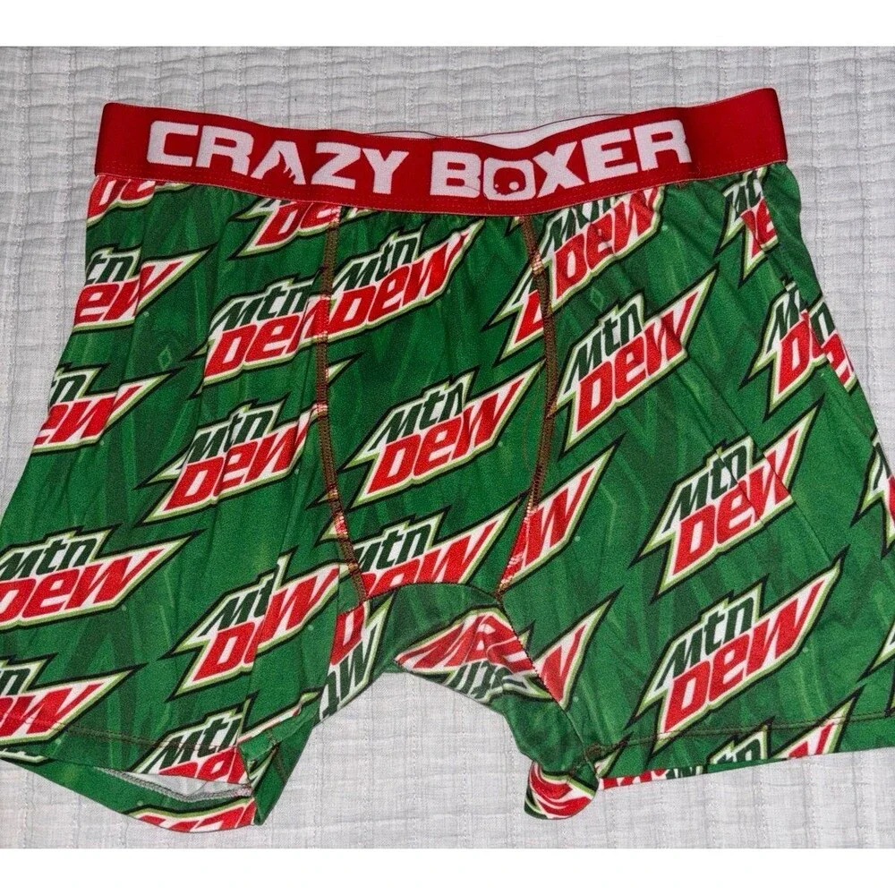 Crazy Boxer Men's Mountain Dew Boxer Briefs XL